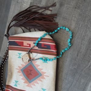 Cheeky's Turquoise & Navajo pearl necklace